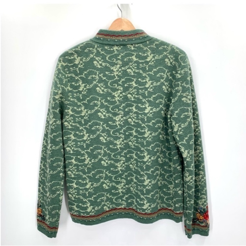 Pendleton Cardigan Sweater Vintage 80’s Romantic Rose Embroidered Women’s Medium - Picture 6 of 15